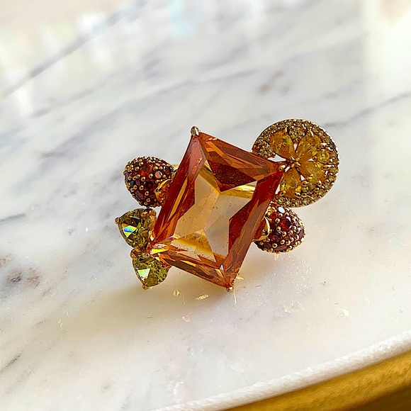 Kate Spade Good Spirits Rose Gold Cocktail Ring Size 6 - Picture 3 of 4